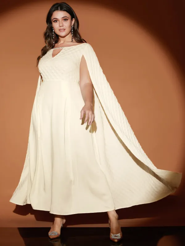 Halloween Cut Out Cloak Maxi Dress sold by Bloomchic