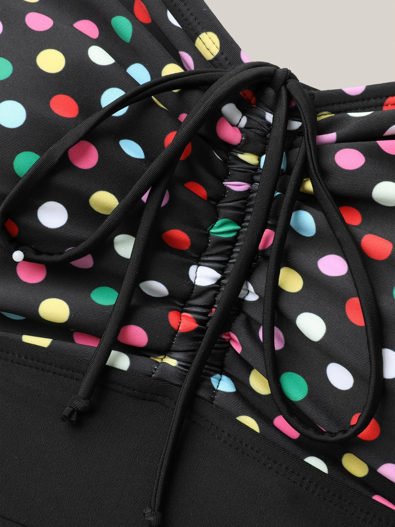 Multi-Color Dots Drawstring Swim Dress sold by Bloomchic product image thumbnail 5