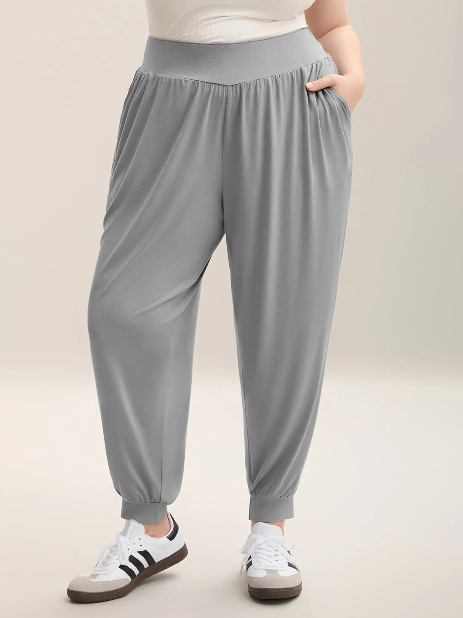 Stretchy Waist Comfortable Fit Jogger Pants sold by Bloomchic