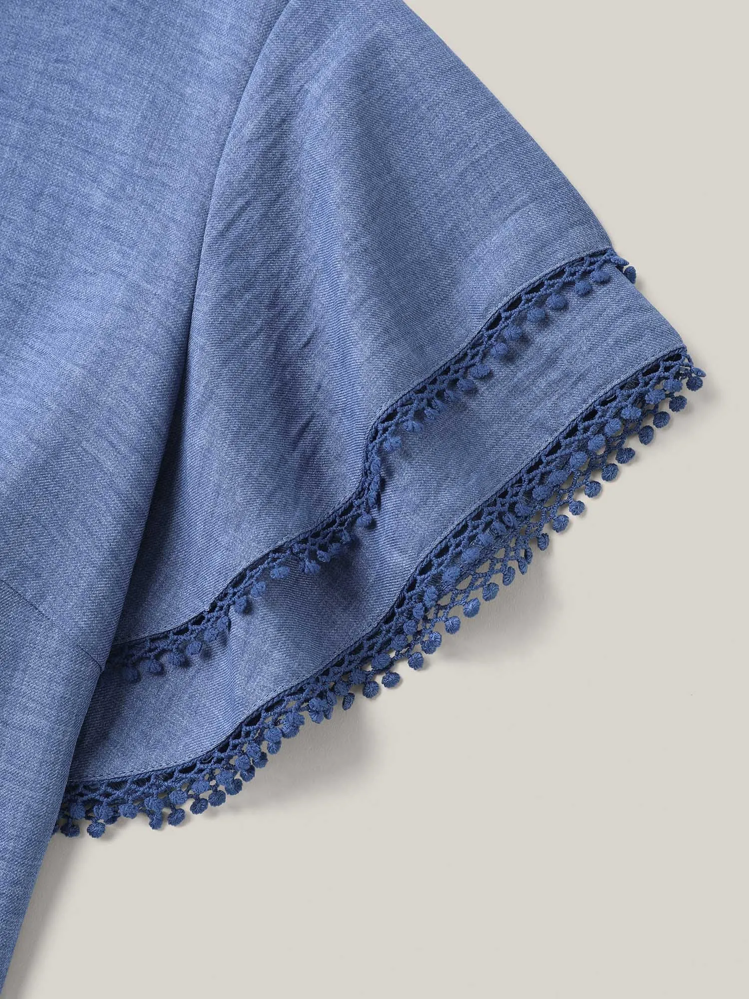 Textured Layered Ruffle Sleeve Lace Blouse sold by Bloomchic product image thumbnail 5