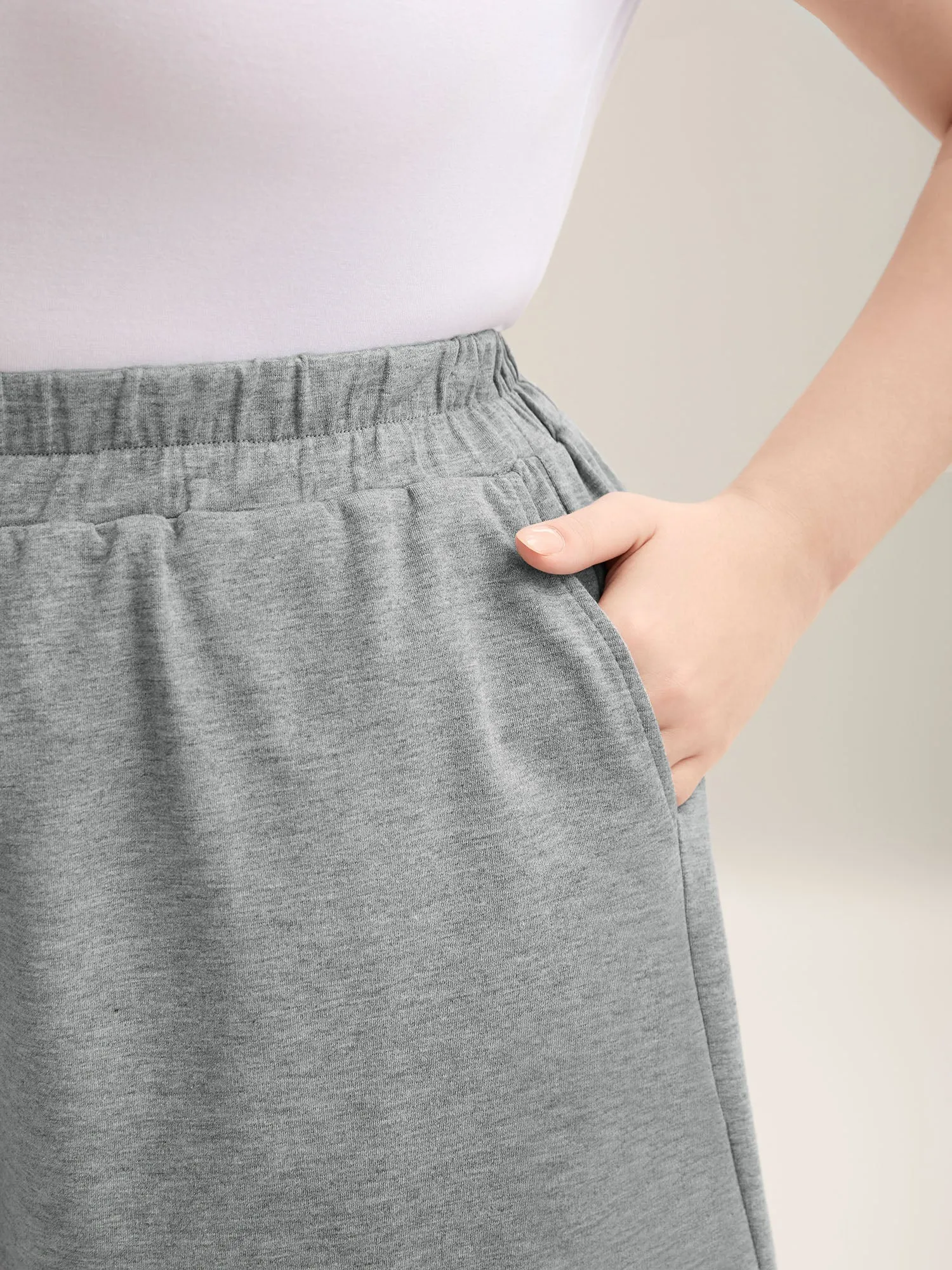 Textured Stretchy Waist Solid Short sold by Bloomchic product image thumbnail 2