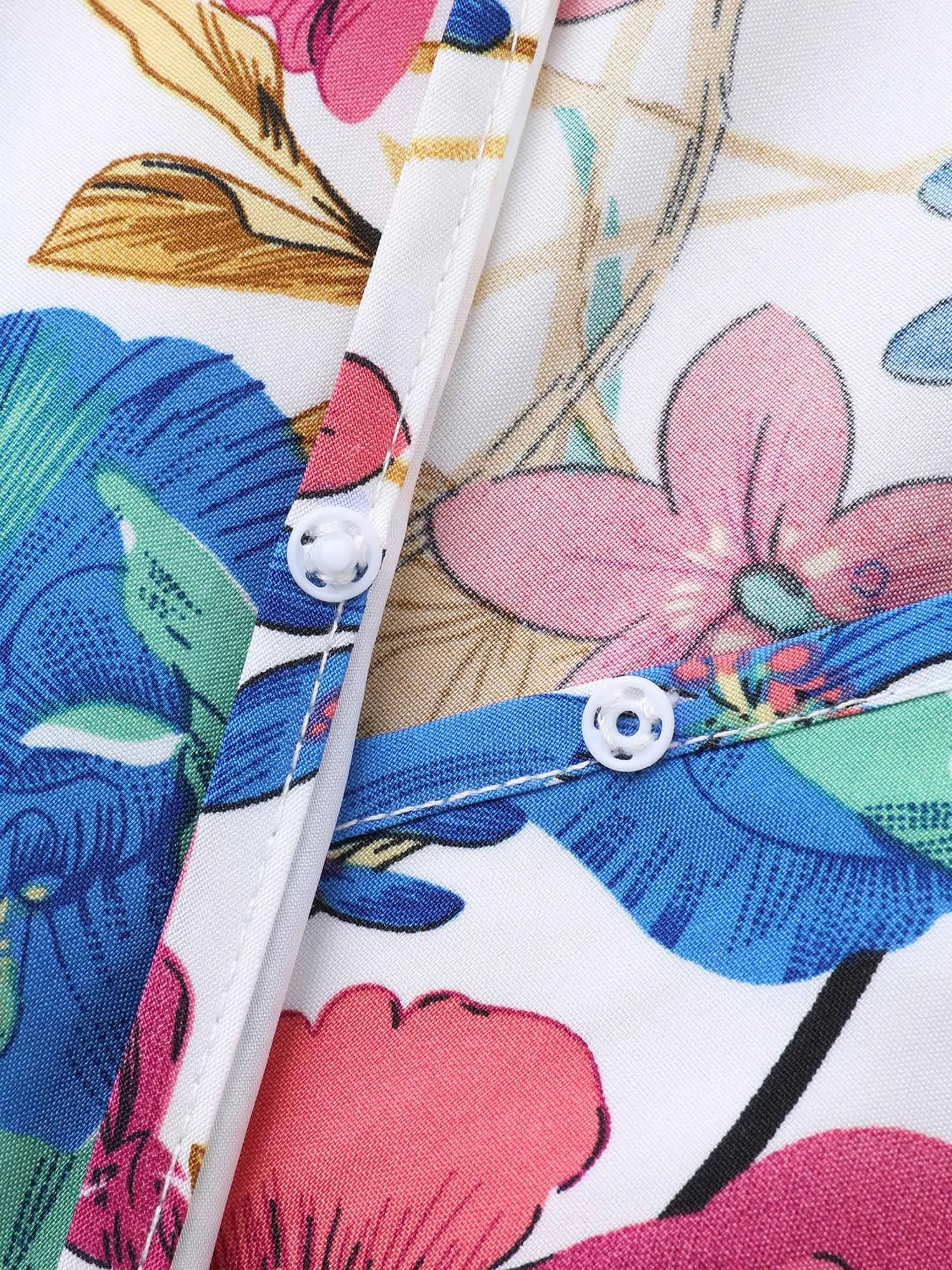 Blooming Flowers Surplice Neck Pockets Dress sold by Bloomchic product image thumbnail 5