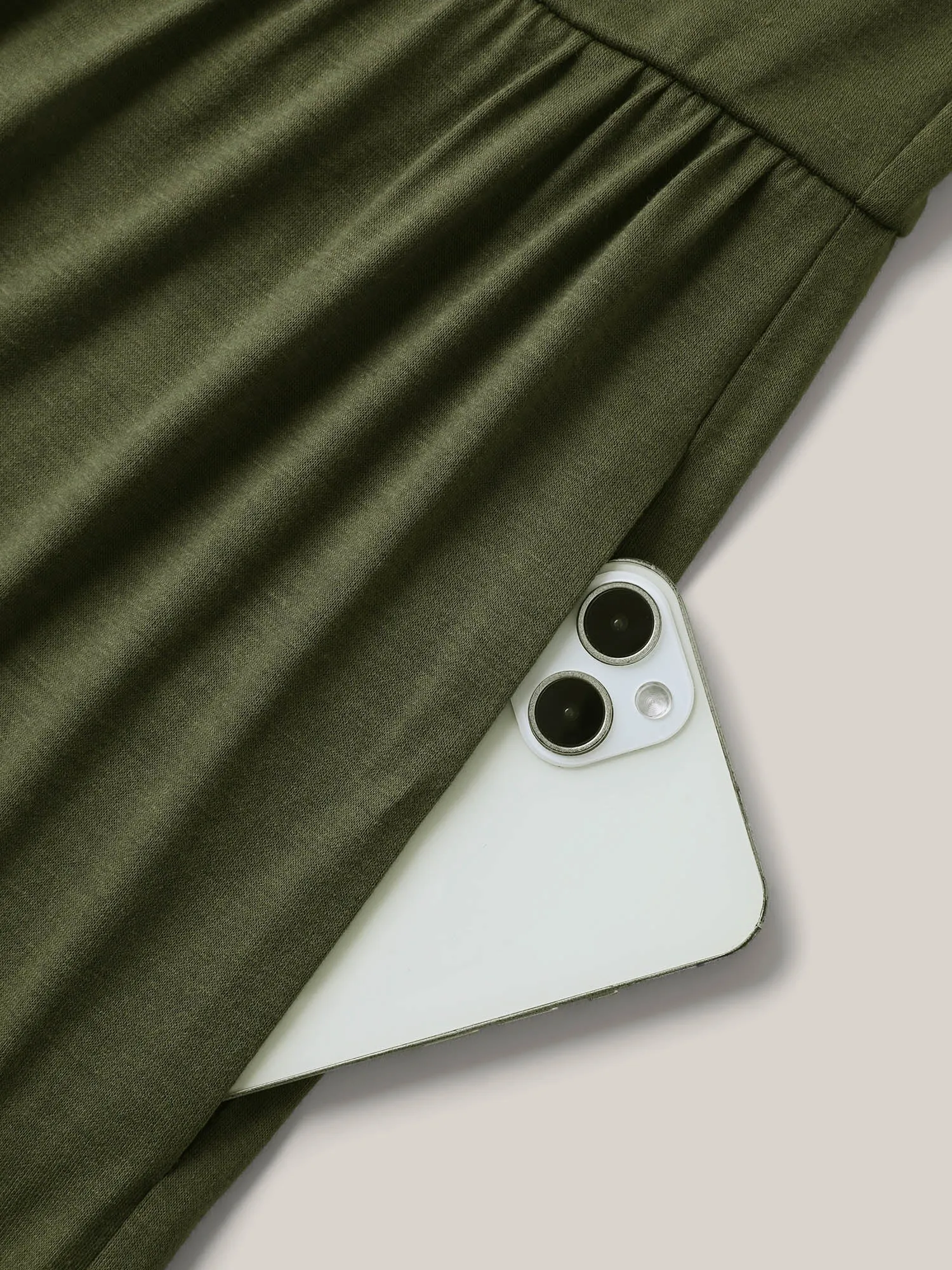 Stretchy Knit Pockets Cross Back Jumpsuit sold by Bloomchic product image thumbnail 5