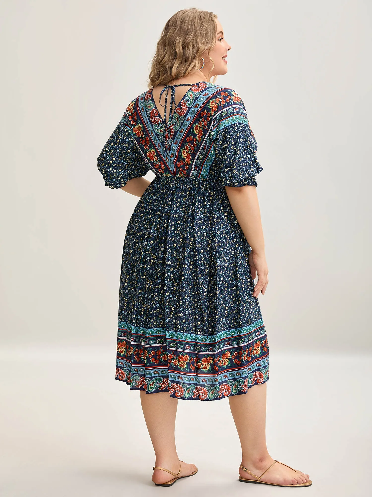 Rayon Backless Pockets Midi Dress sold by Bloomchic product image thumbnail 4