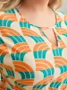 Geometric Pattern Stretchy Waist Pockets Midi Dress sold by Bloomchic