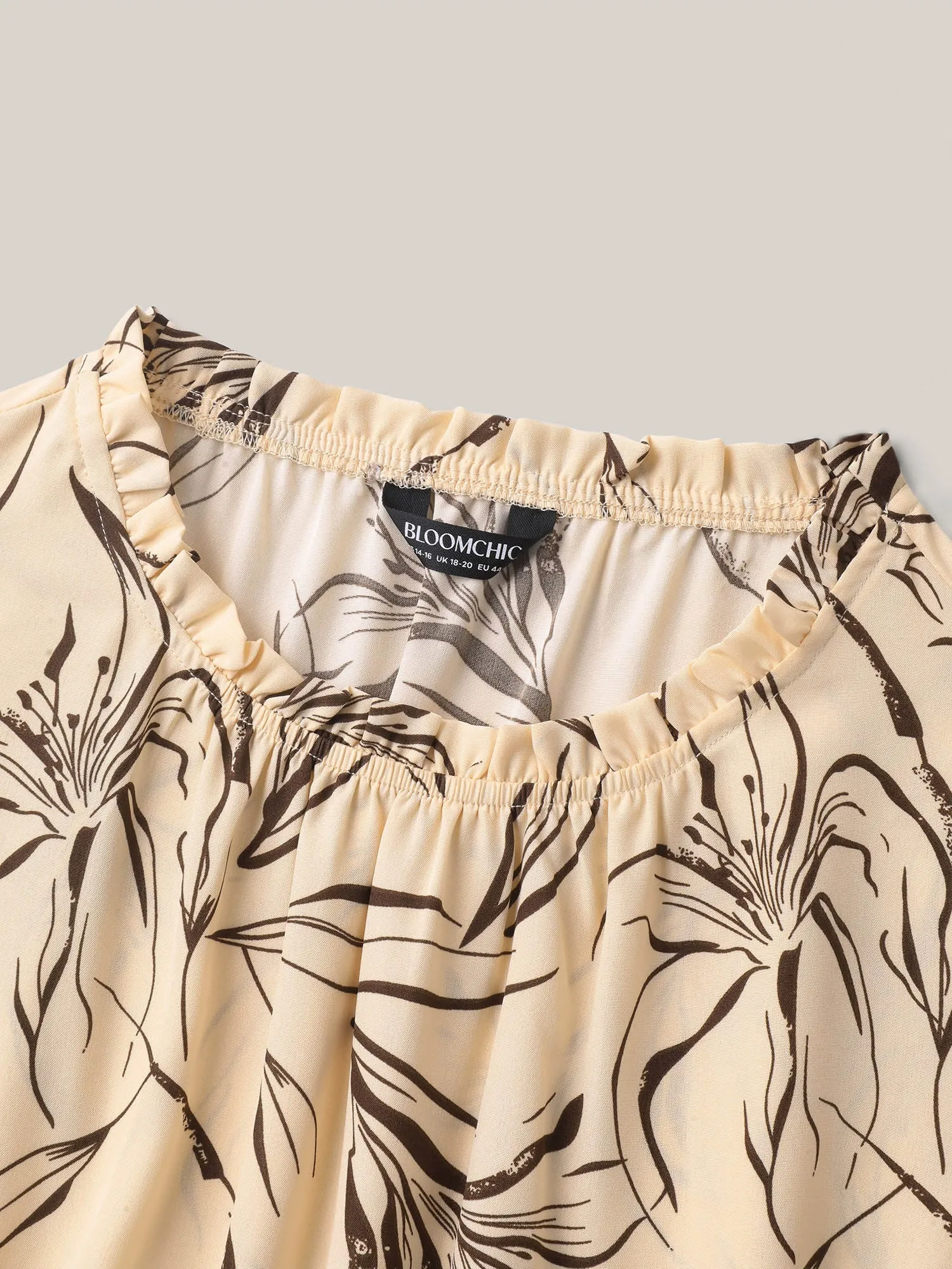 Abstract Print Mock Neck Midi Dress sold by Bloomchic product image thumbnail 5