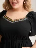 Textured Stretchy Waist Pockets Midi Dress sold by Bloomchic