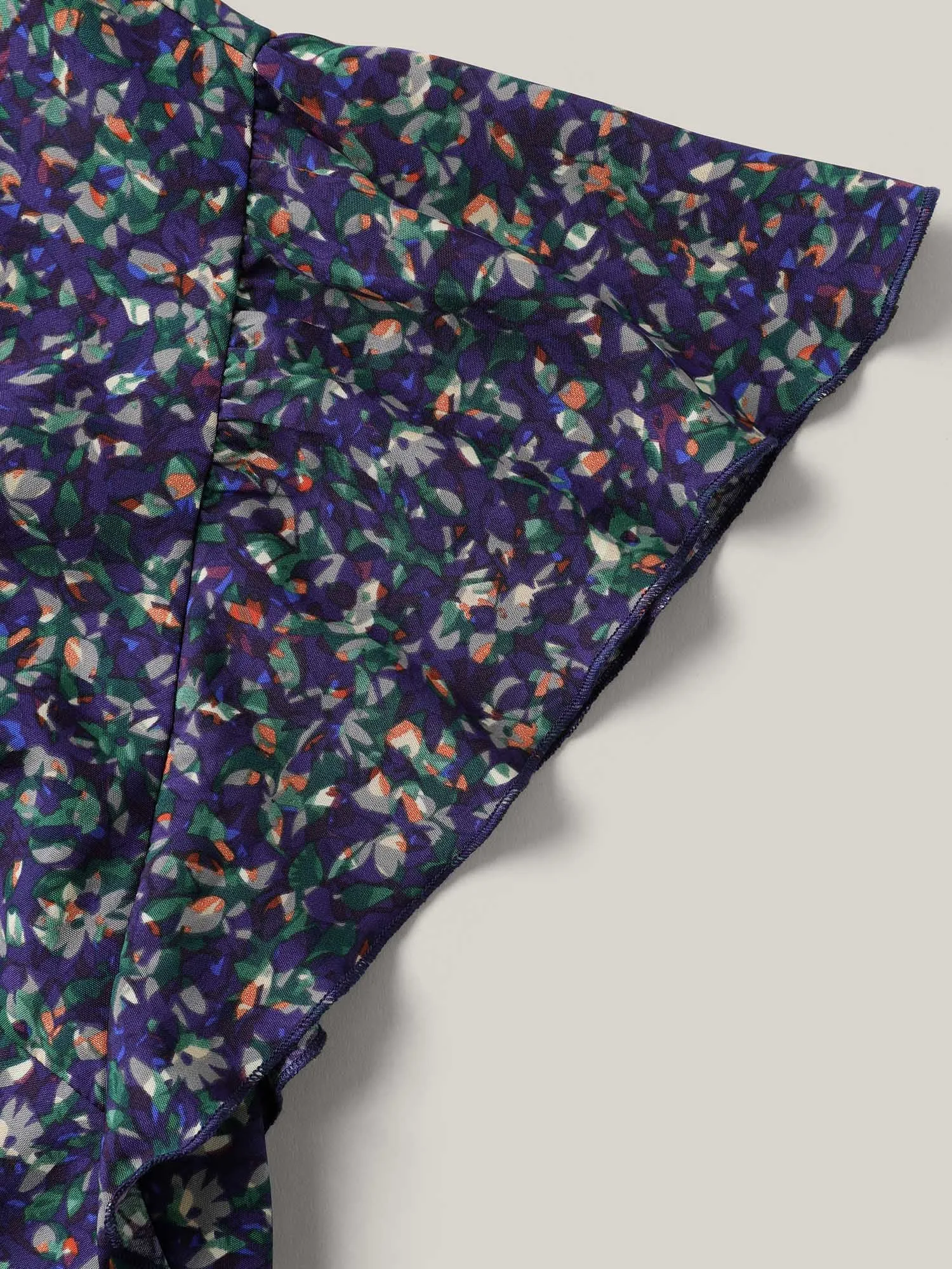 Ditsy Floral Print Asymmetrical Ruffled Sleeve Blouse sold by Bloomchic product image thumbnail 5