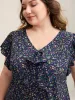Ditsy Floral Print Asymmetrical Ruffled Sleeve Blouse sold by Bloomchic