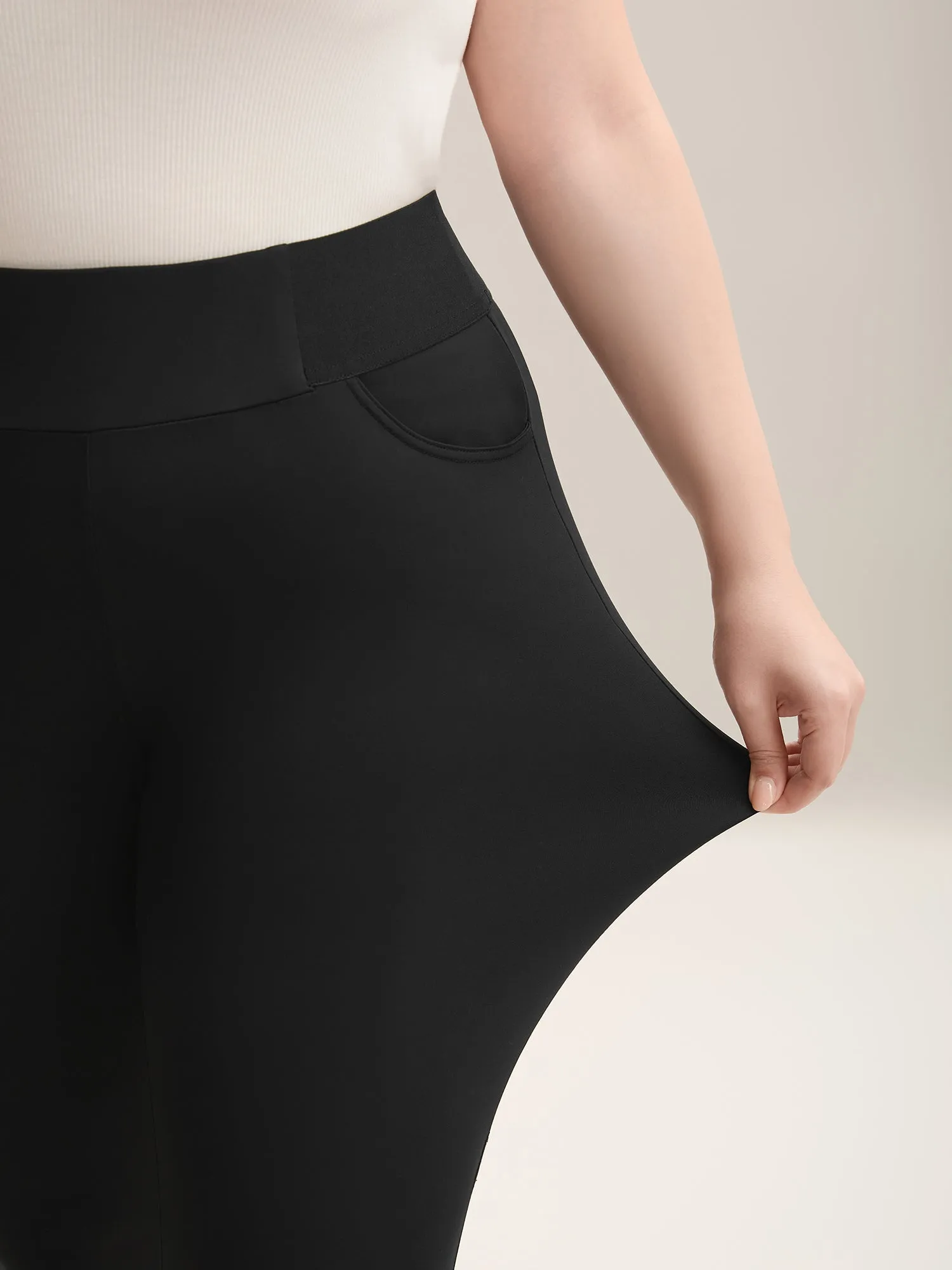 Rubber Spliced Wide Waistband Tight Pants sold by Bloomchic product image thumbnail 2