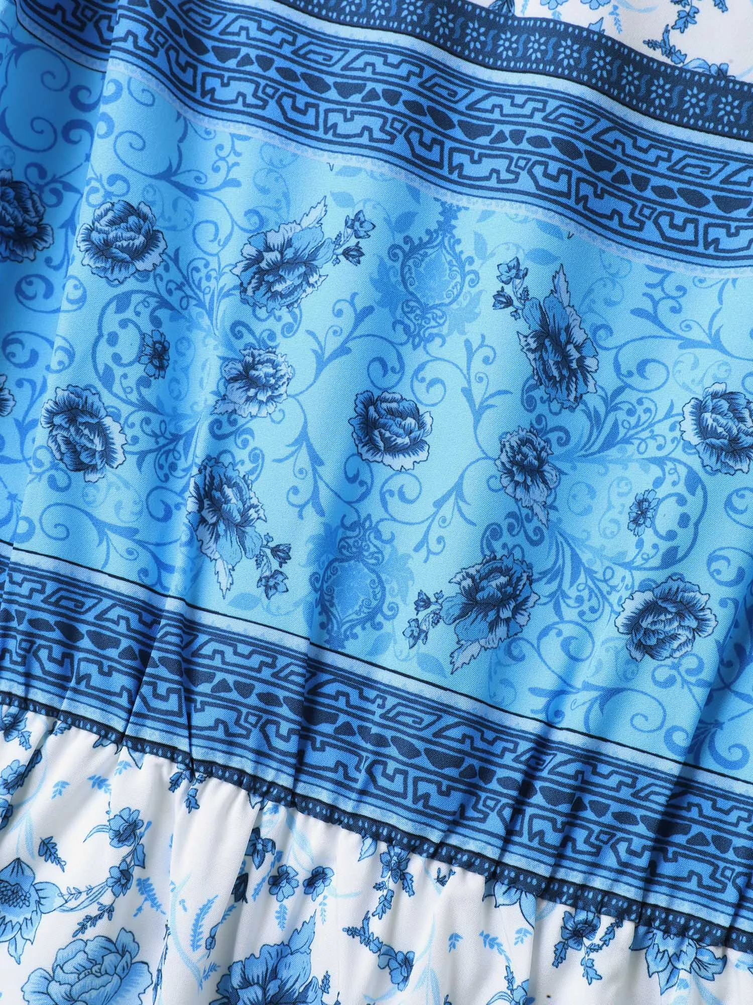 Contrast Floral Print Pockets Midi Dress sold by Bloomchic product image thumbnail 5