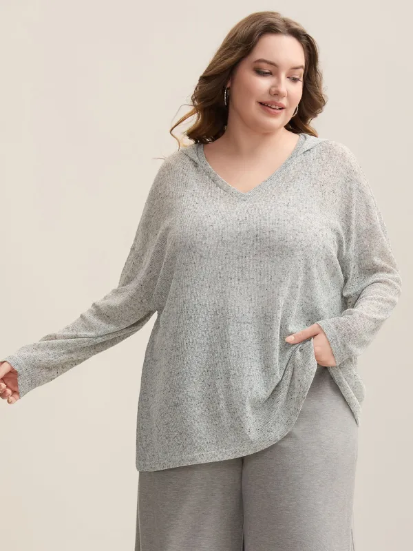 Textured Sheer Hooded Everyday T-Shirt sold by Bloomchic