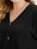 Plain V Neck Button Through Dolman Sleeve Dress sold by Bloomchic