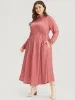 Bandana Print Mock Neck Pocket Ruffle Hem Dress sold by Bloomchic