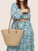 Large Capacity Woven Shoulder Tote Bag sold by Bloomchic