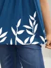 Leafy Printed Hem Pleated Sleeveless Top sold by Bloomchic