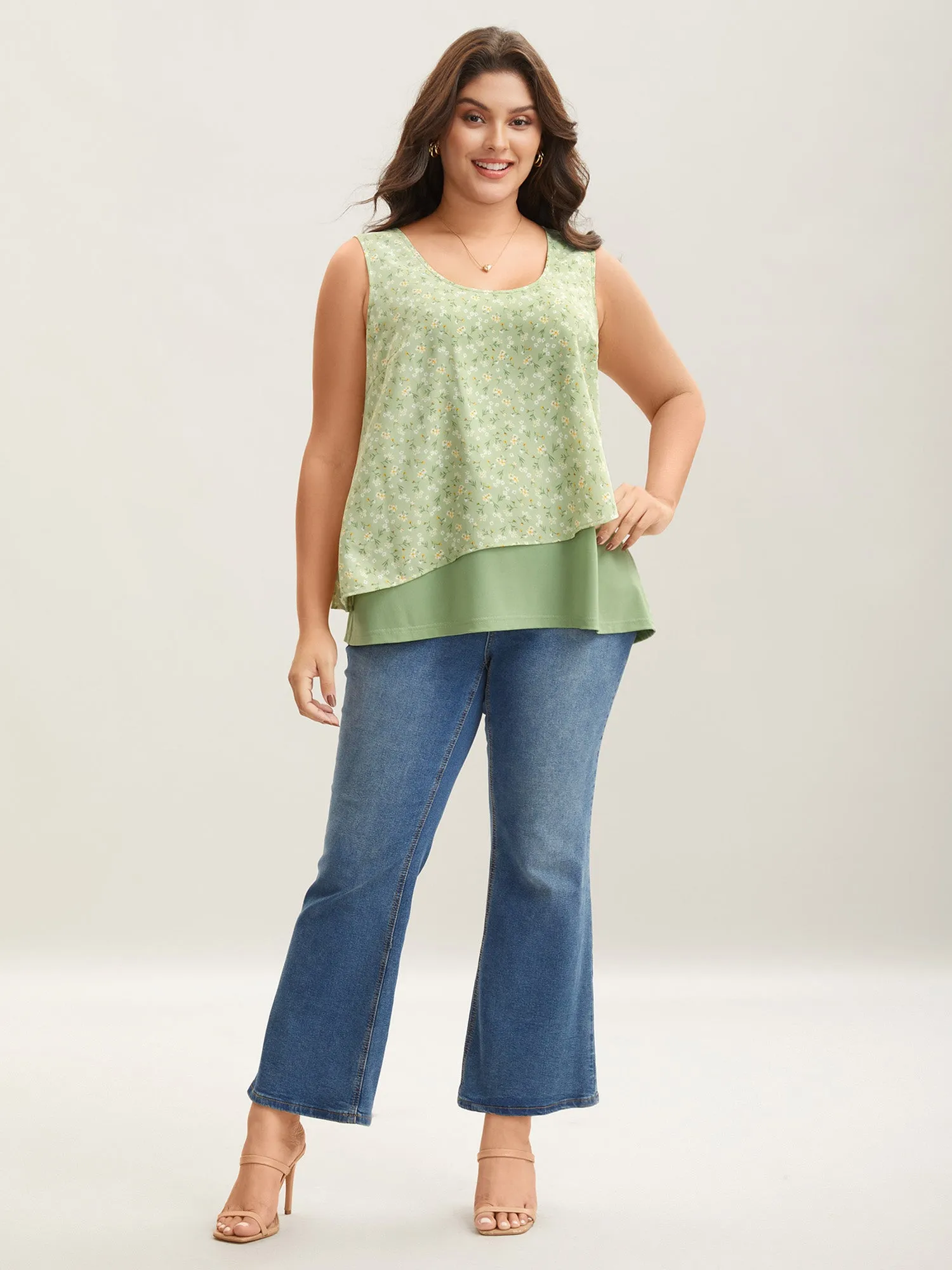 Spring Break Printed Layered Sleeveless Top sold by Bloomchic product image thumbnail 3