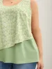 Spring Break Printed Layered Sleeveless Top sold by Bloomchic