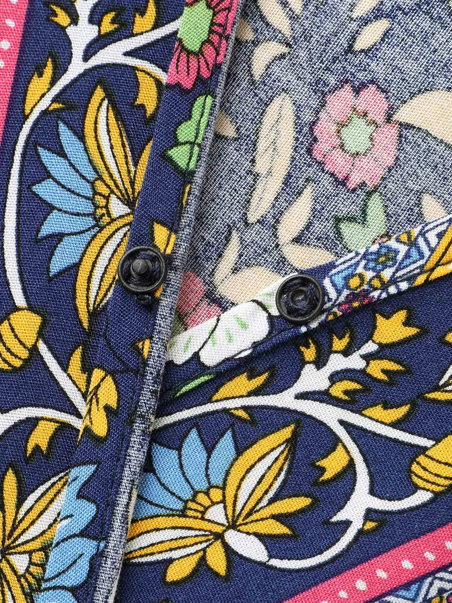 Rayon Floral Print Stretchy Waist Midi Dress sold by Bloomchic product image thumbnail 5