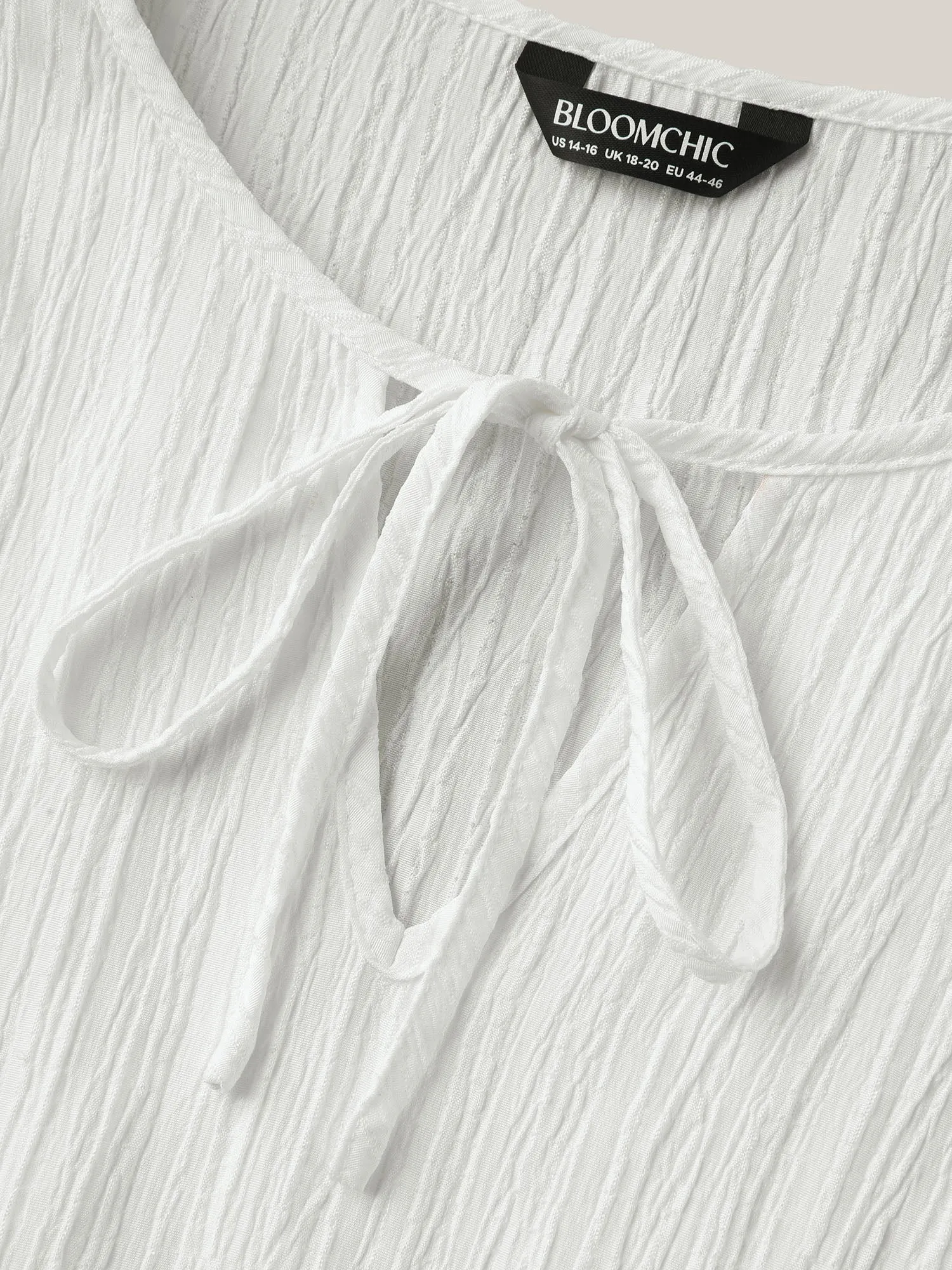 Textured Cut-Out Lace Tied Midi Dress sold by Bloomchic product image thumbnail 5