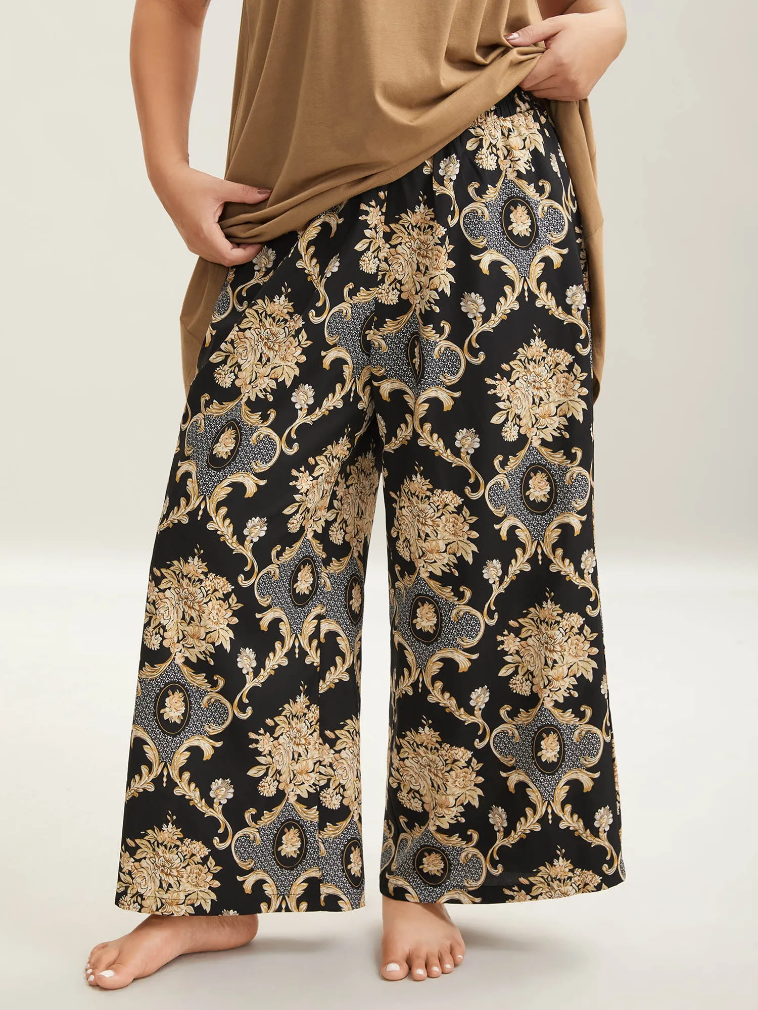 Boho Print Color Contrast Loungewear Set sold by Bloomchic product image thumbnail 2