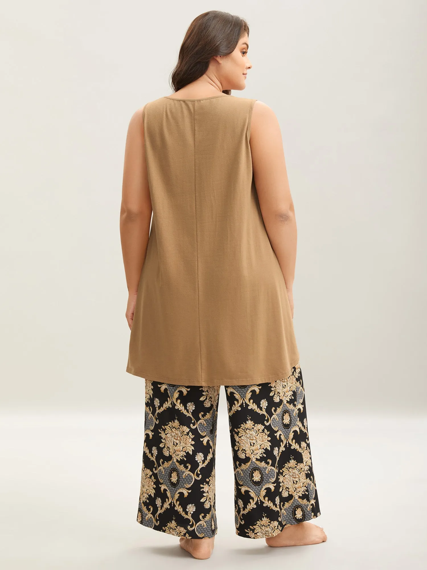 Boho Print Color Contrast Loungewear Set sold by Bloomchic product image thumbnail 5