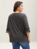 Tassel Sleeve V-Neck Plain T-Shirt sold by Bloomchic