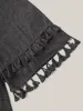 Tassel Sleeve V-Neck Plain T-Shirt sold by Bloomchic