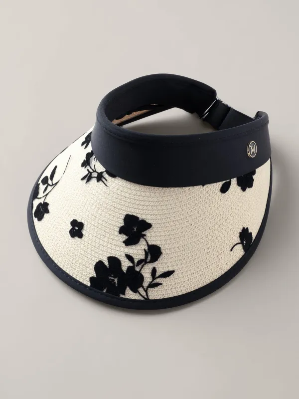 Floral Pattern Straw Curved Brim Hat sold by Bloomchic