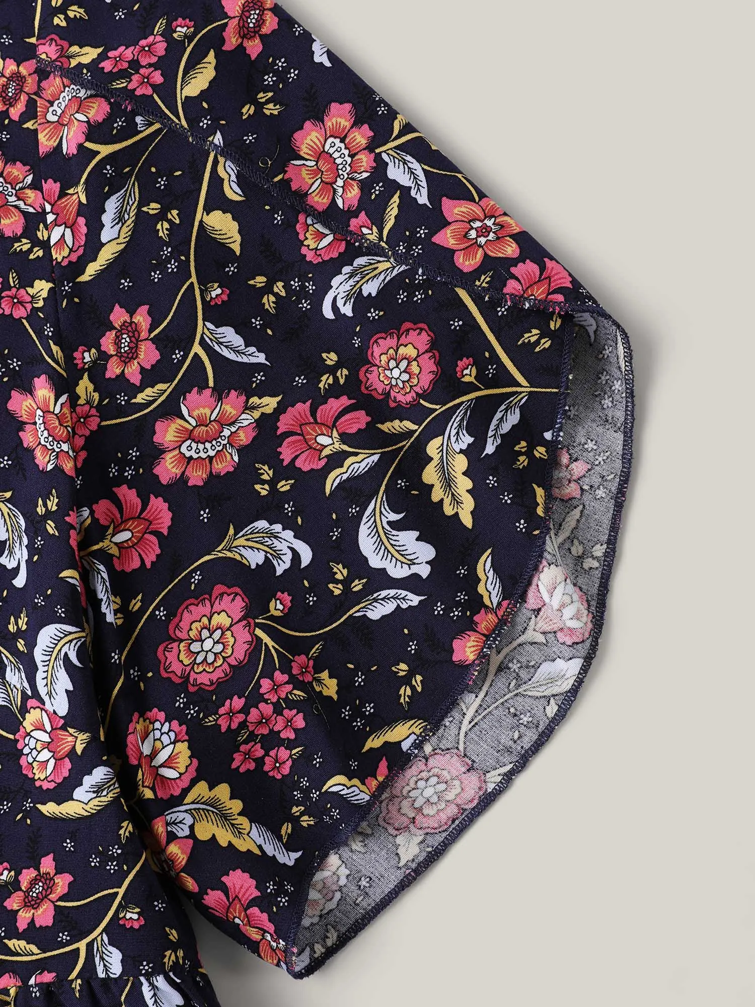 Sweet Floral Print Petal Sleeve Shirt sold by Bloomchic product image thumbnail 5