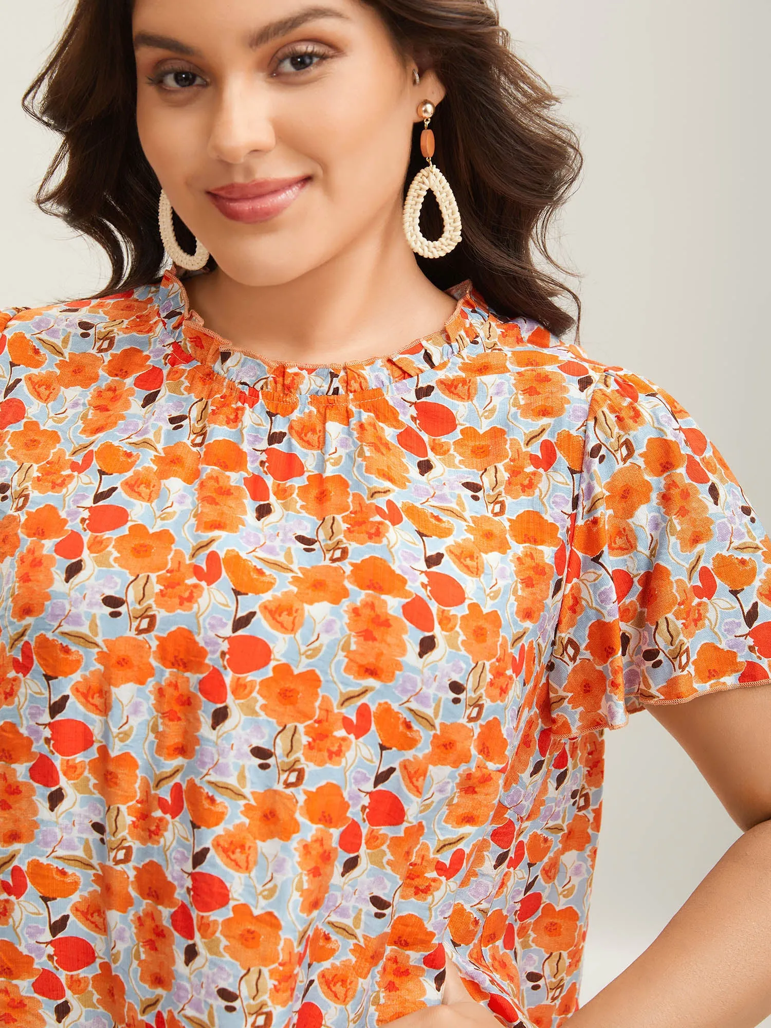 In Full Bloom Mock Neck Shirt sold by Bloomchic product image thumbnail 2