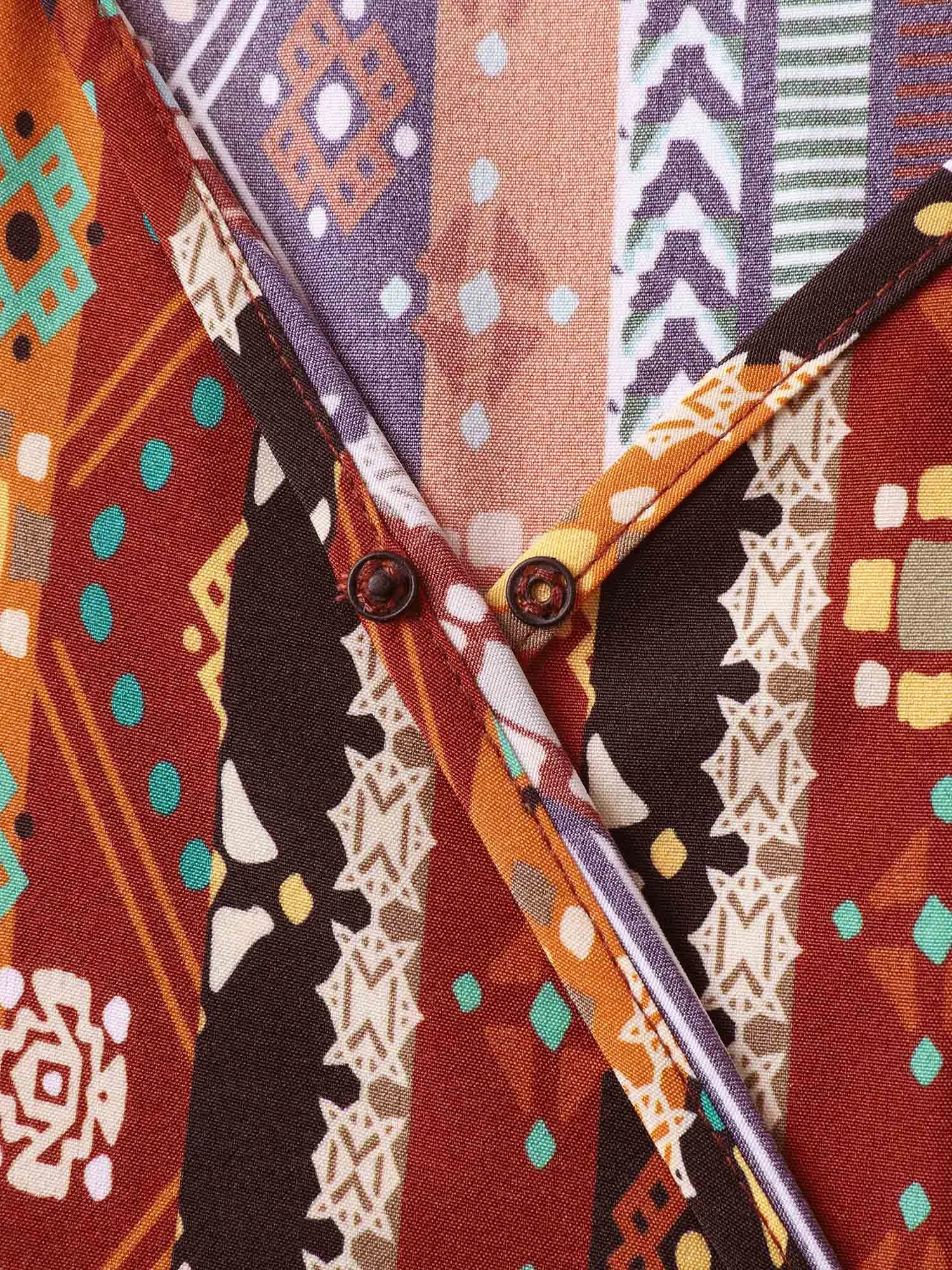 Colorful Striped Pleated Waist Pockets Jumpsuit sold by Bloomchic product image thumbnail 5