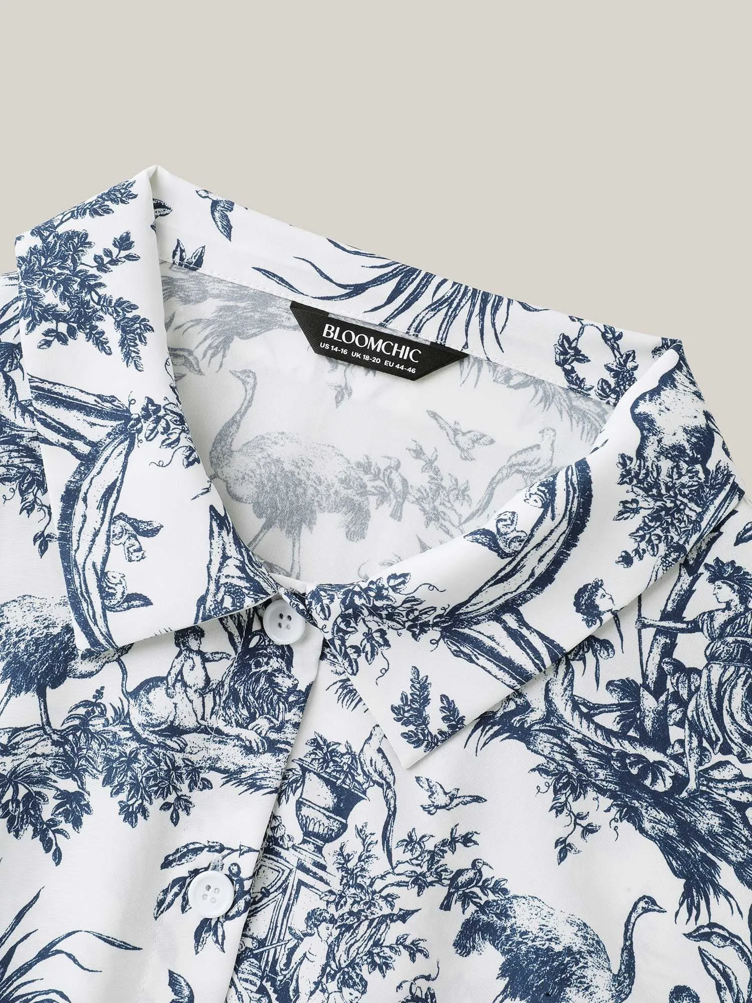 Animal Print Button Pockets Midi Dress sold by Bloomchic product image thumbnail 5