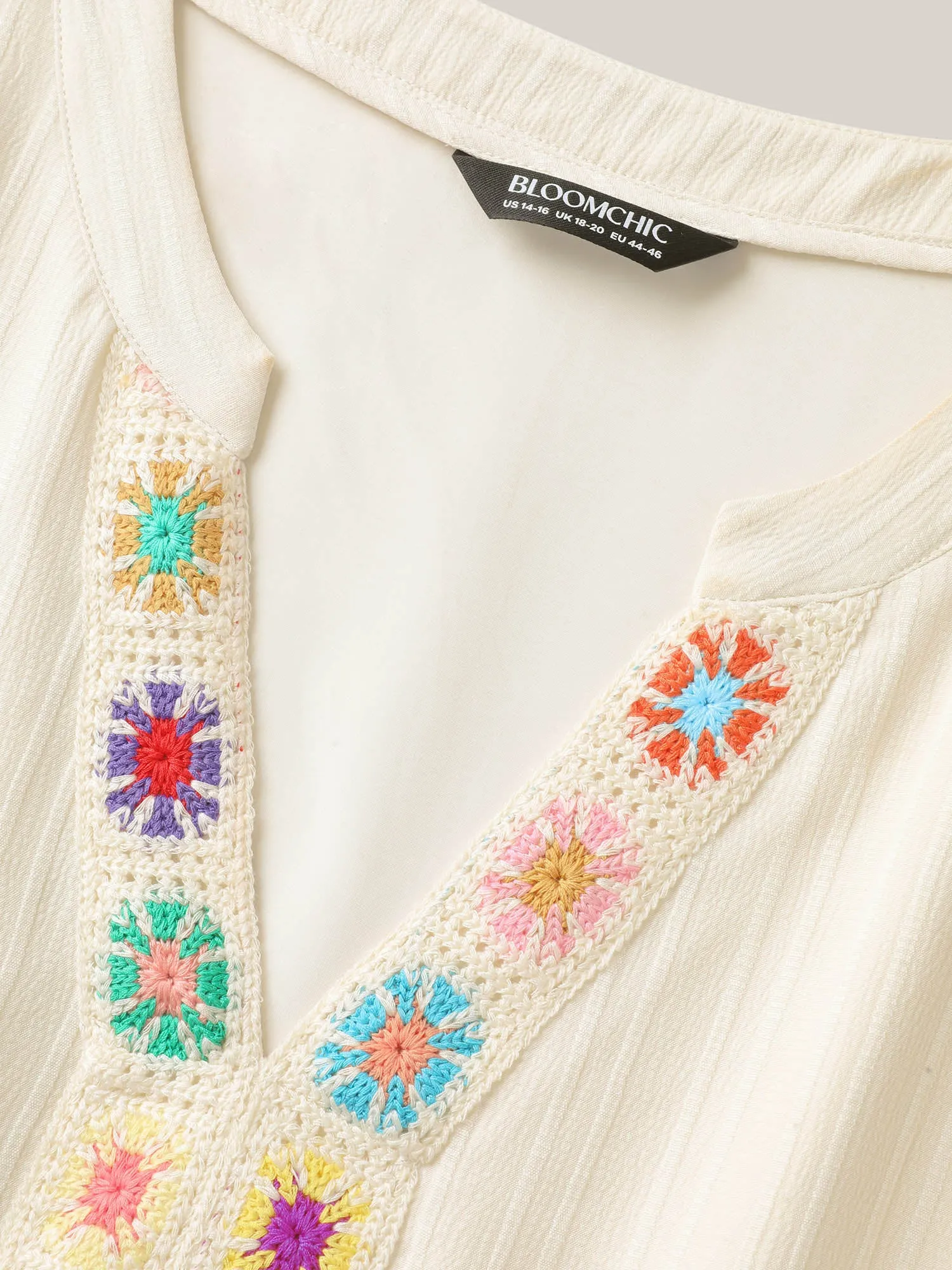 Notched Collar Spliced Pockets Midi Dress sold by Bloomchic product image thumbnail 5