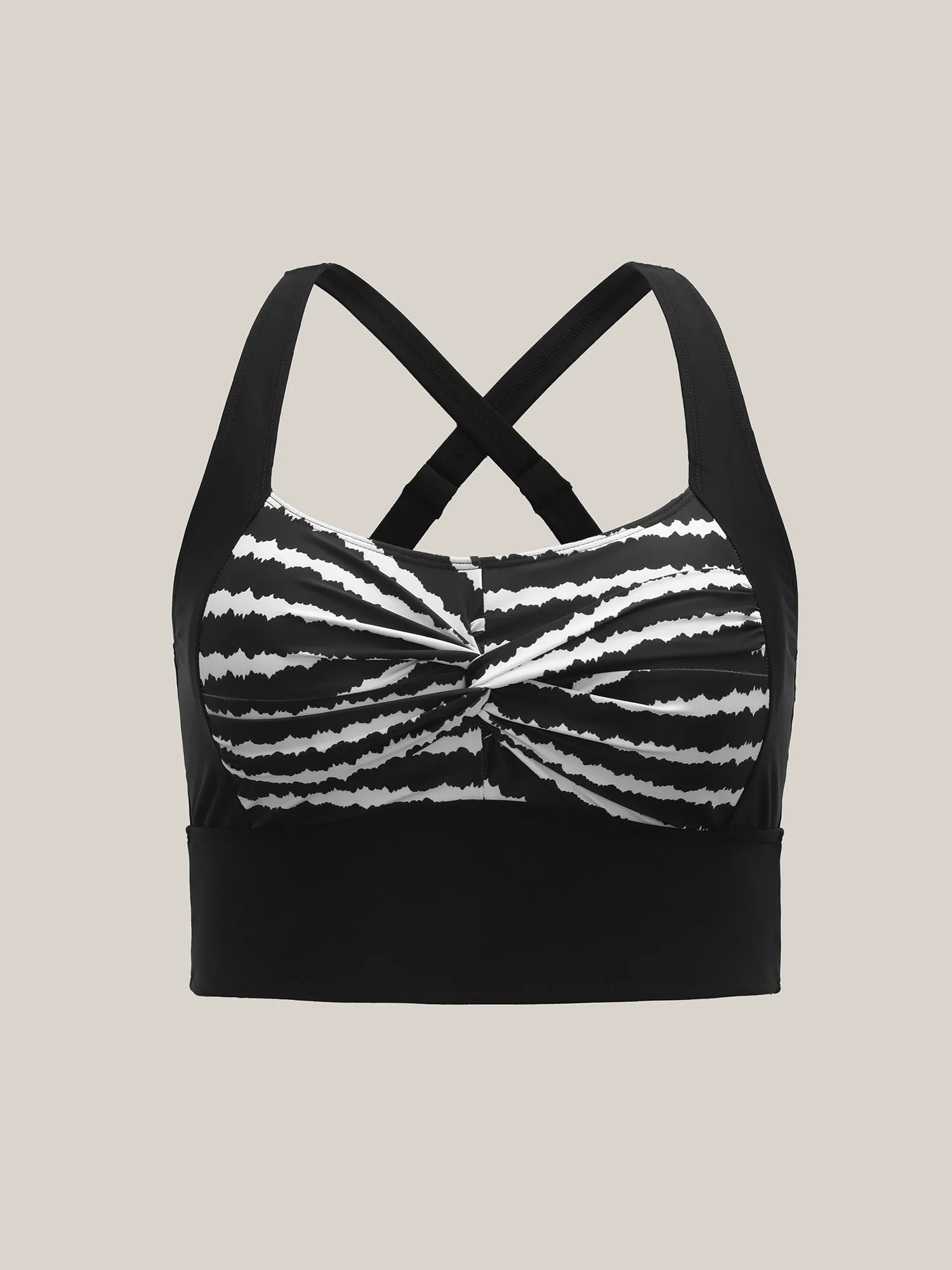 Striped Twisted Front Cross-Straps Swim Top sold by Bloomchic product image thumbnail 5