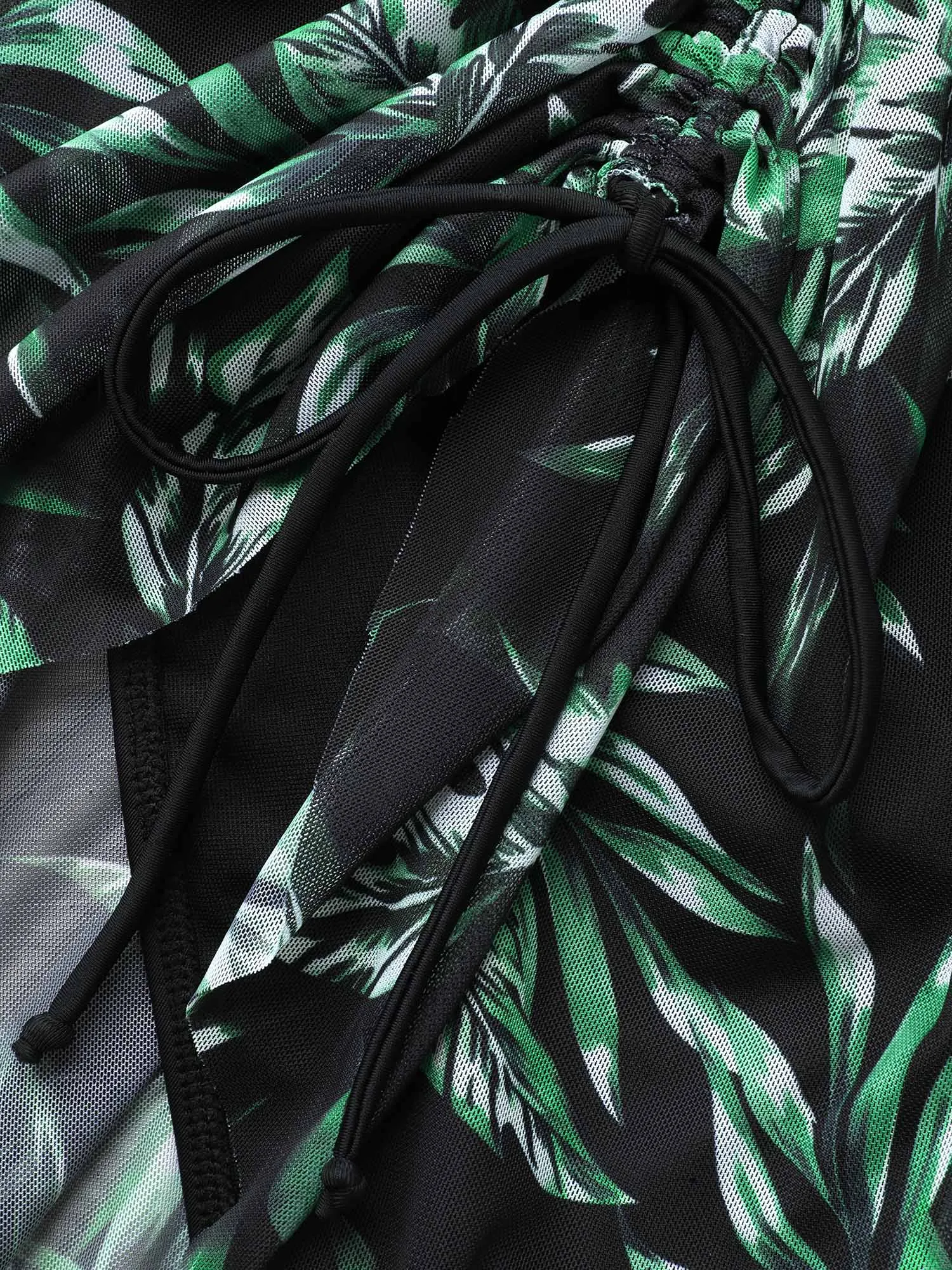 Tropical Print Sheer Tied Swim Bottoms sold by Bloomchic product image thumbnail 5