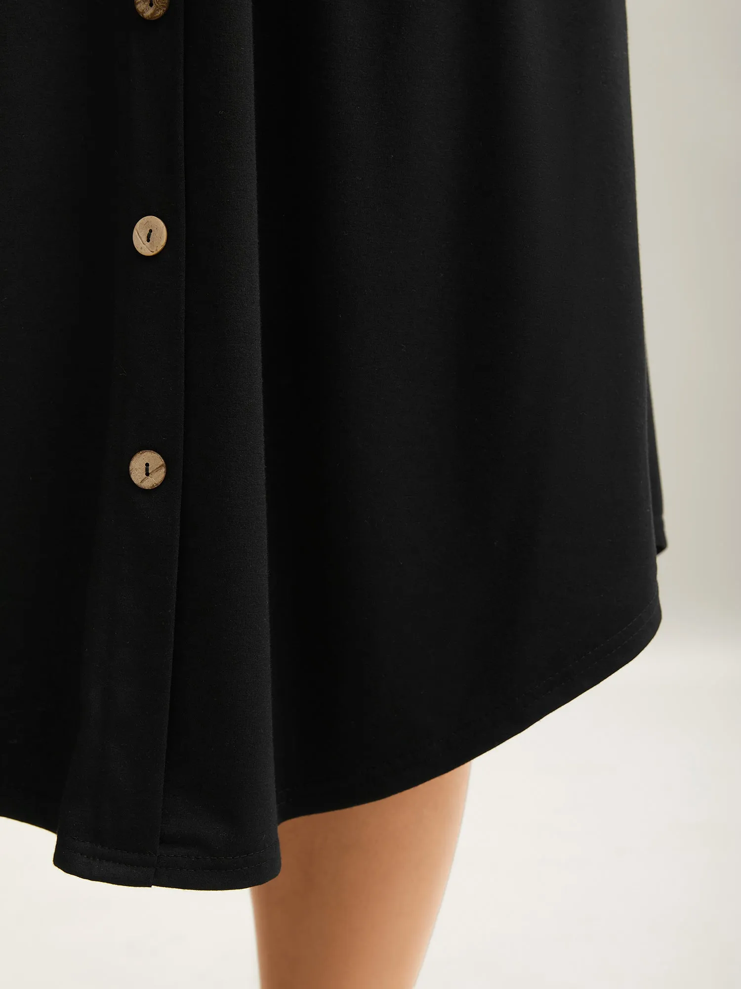 Button Detail Hi-Low Hem Midi Skirt sold by Bloomchic product image thumbnail 2