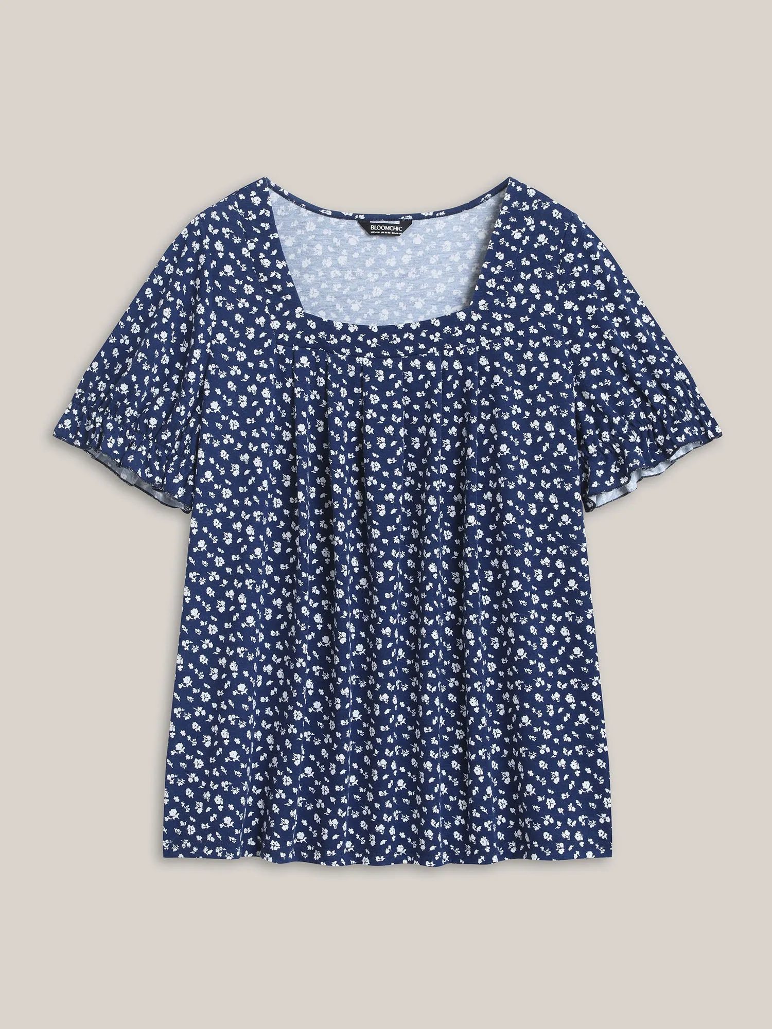 Ditsy Floral Print Square-Neck T-Shirt sold by Bloomchic product image thumbnail 5