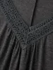 Lace Spliced Pleated Sleeveless Solid Top sold by Bloomchic