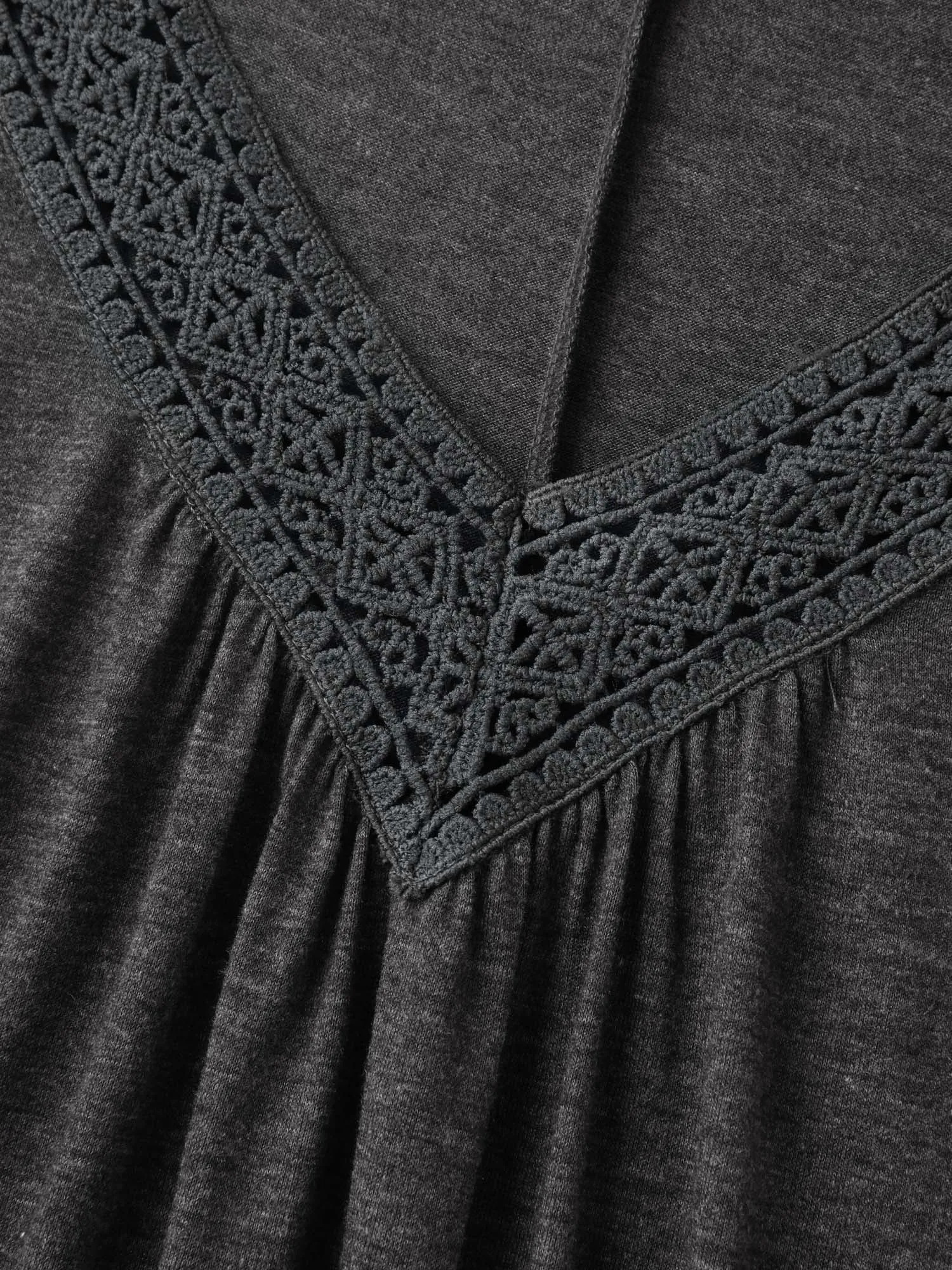 Lace Spliced Pleated Sleeveless Solid Top sold by Bloomchic product image thumbnail 5