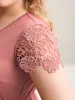 Stretchy Waist Lace Pockets Midi Dress sold by Bloomchic