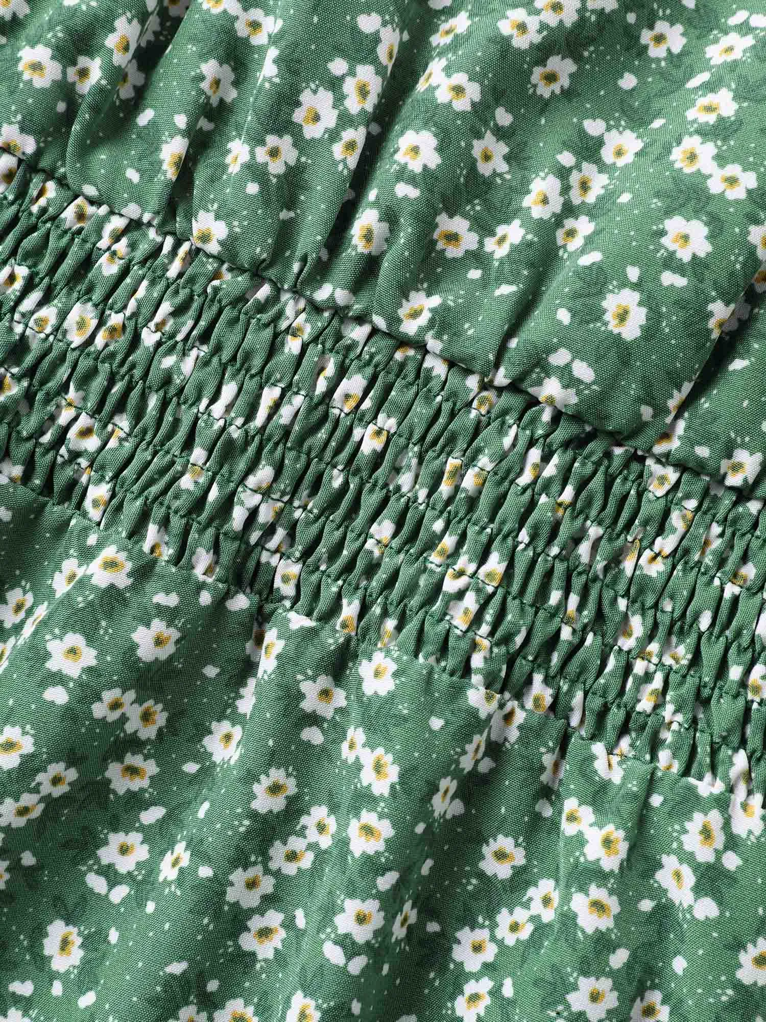 Floral Print Shirred Waist Cinched Blouse sold by Bloomchic product image thumbnail 5