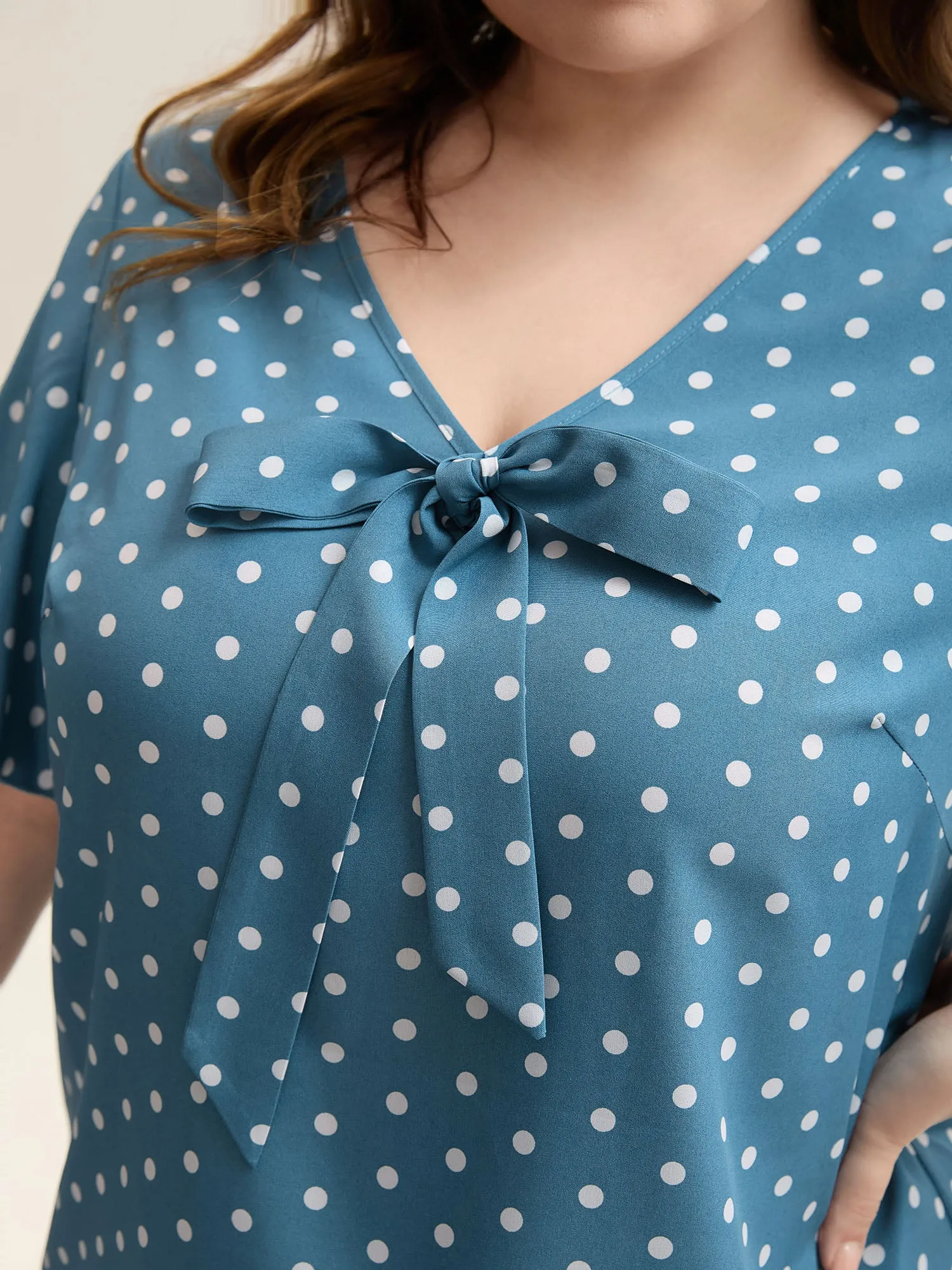 Polar Print Neck Tie A-Line Blouse sold by Bloomchic product image thumbnail 2