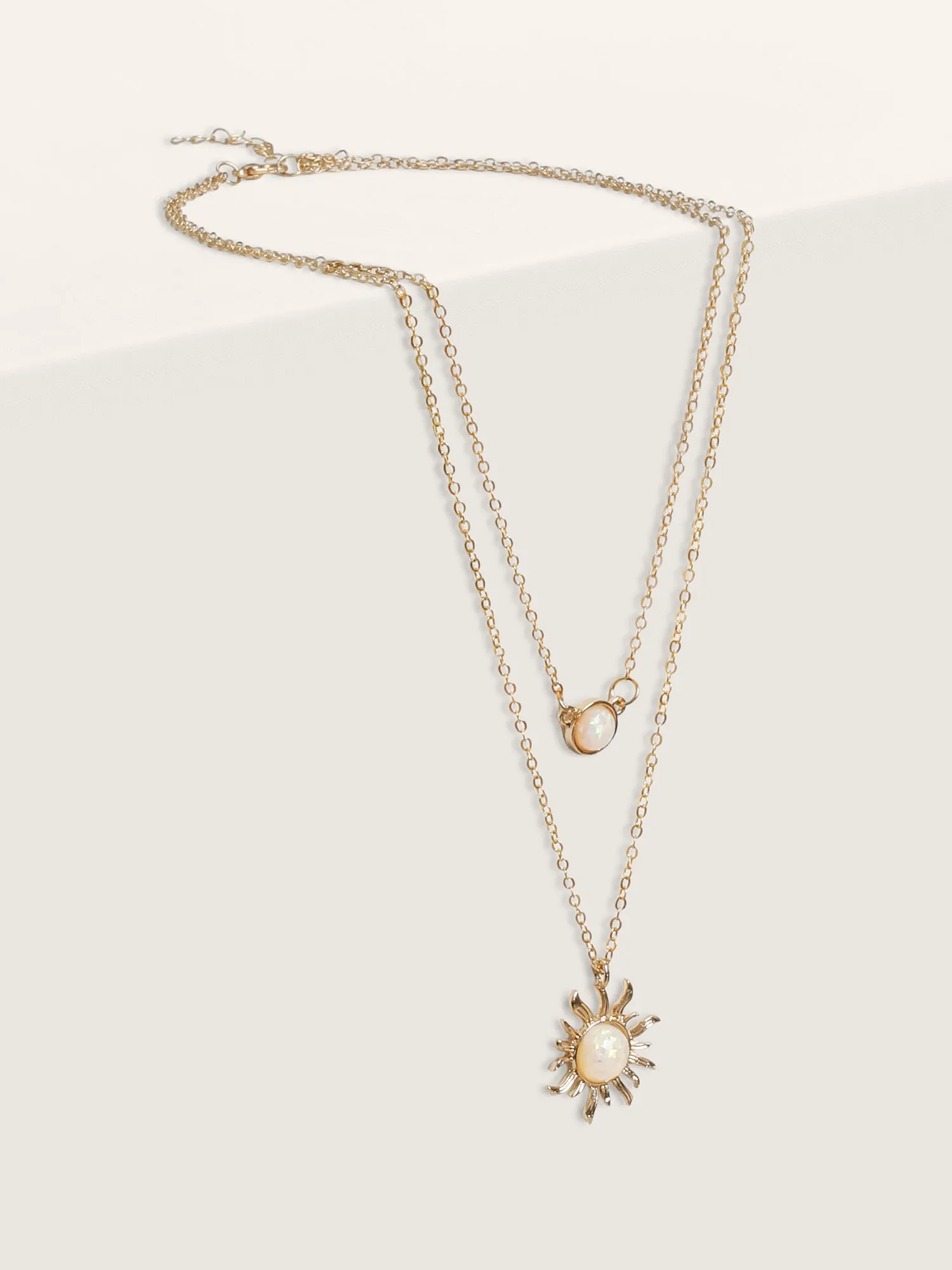 Double Pearl Gold-Tone Necklace sold by Bloomchic product image thumbnail 3