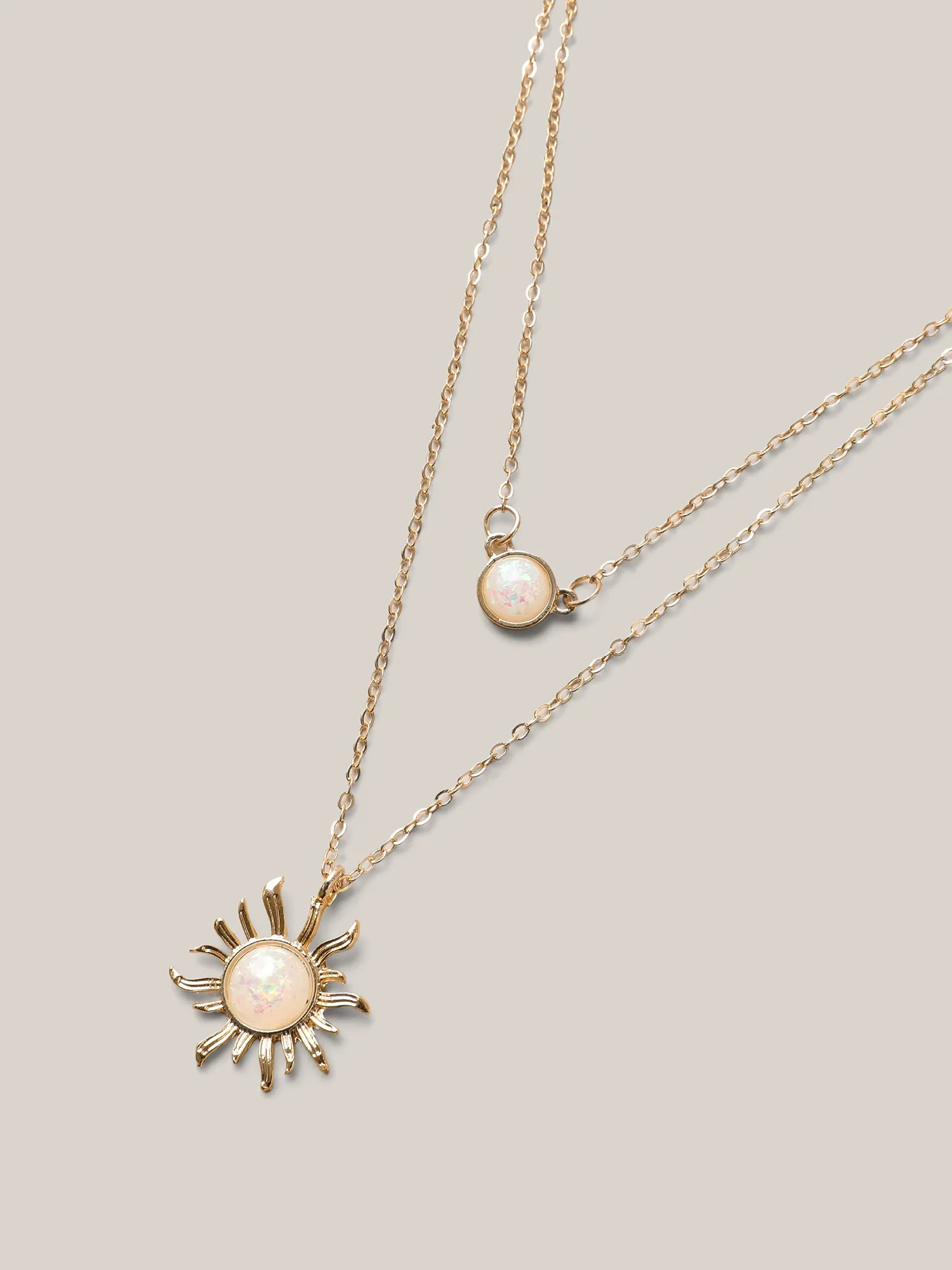 Double Pearl Gold-Tone Necklace sold by Bloomchic