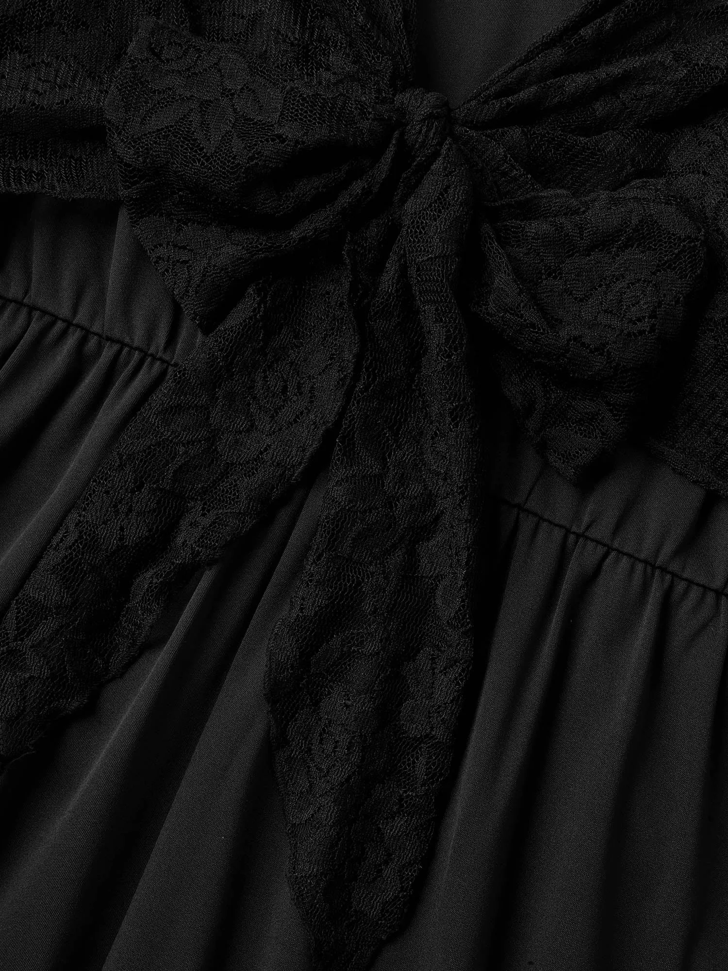 Front-Tie Sheer Lace Sleeve Jumpsuit sold by Bloomchic product image thumbnail 5