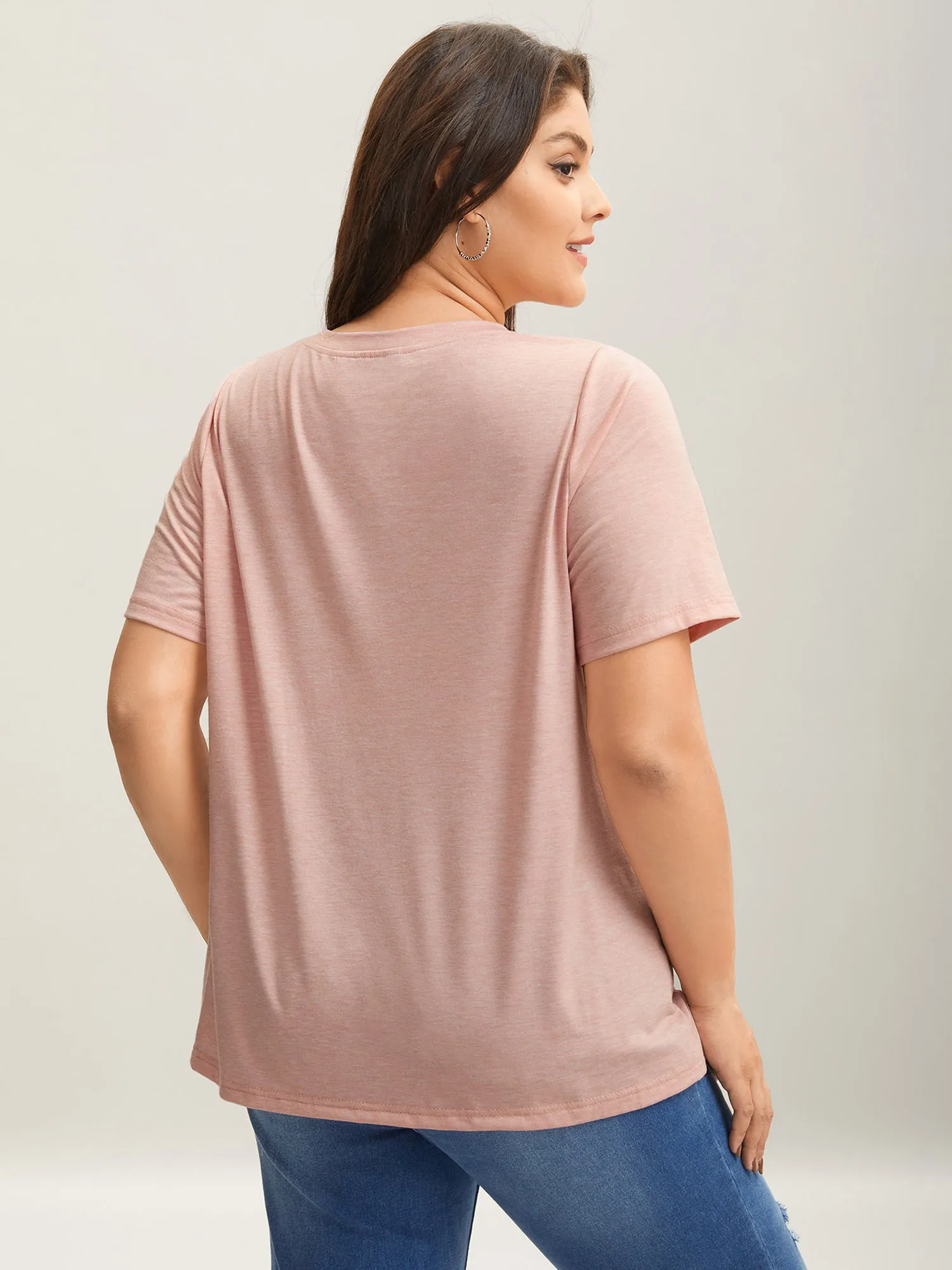 Supersoft Heart Motif Tie-Dye Stretchy T-Shirt sold by Bloomchic product image thumbnail 2
