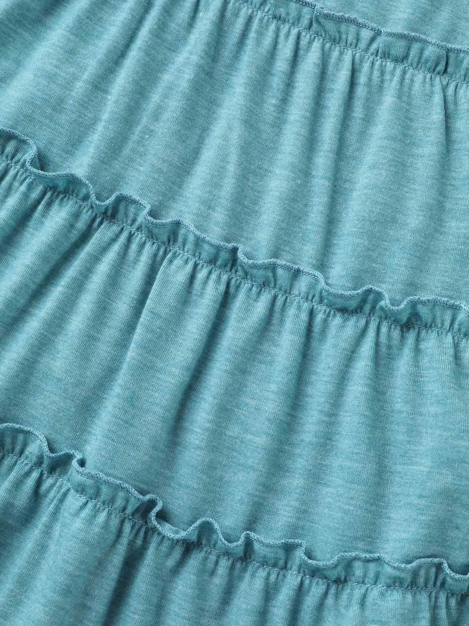 Tiered Petal Trim Crew Neck T-Shirt sold by Bloomchic product image thumbnail 5