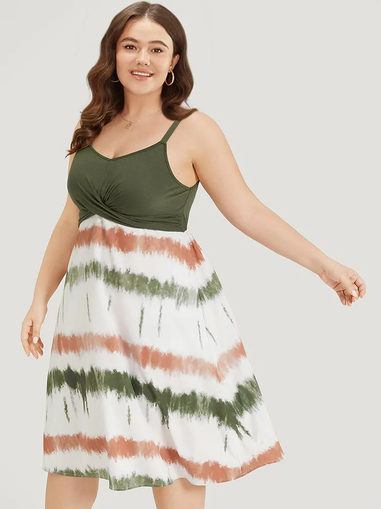 Supersoft Essentials Tie Dye Patchwork Pocket Crossover Cami Dress sold by Bloomchic product image thumbnail 2