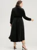 Solid Lace Pocket Velvet Shirred Mock Neck Flutter Dress sold by Bloomchic